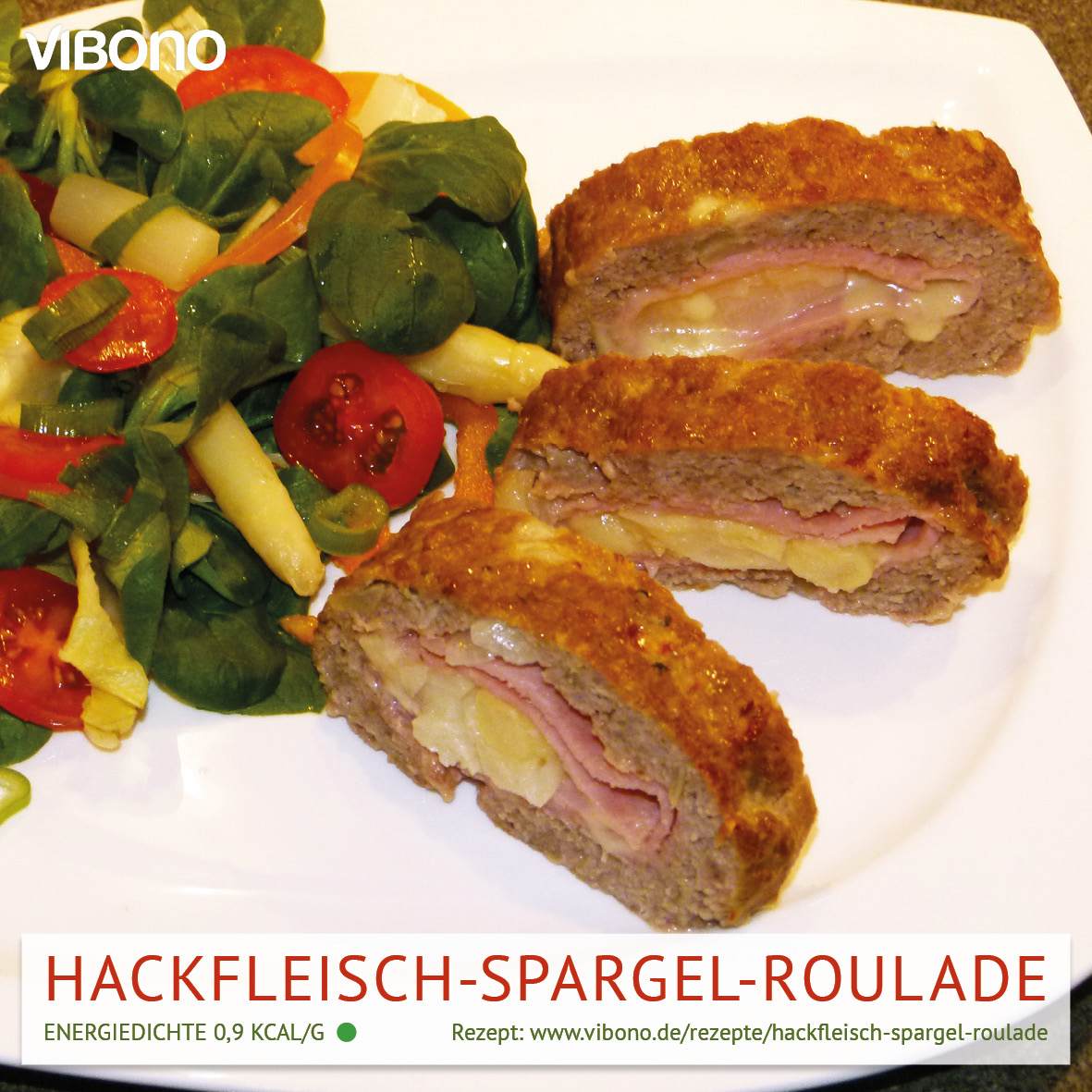 Hackfleisch-Spargel-Roulade | Vibono