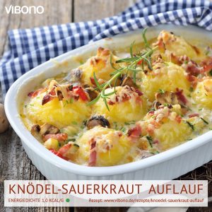 Knödel-Sauerkraut-Auflauf
