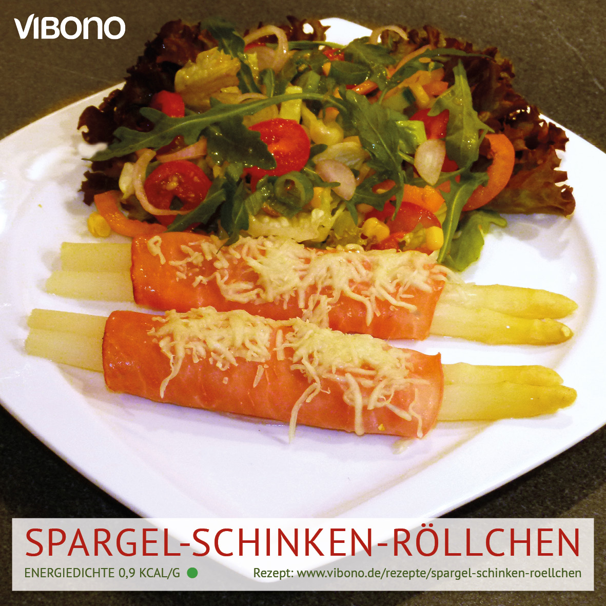Spargel-Schinken-Röllchen mit Käse | Vibono
