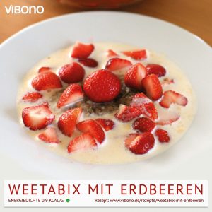 Weetabix mit Erdbeeren und Vanille-Shake