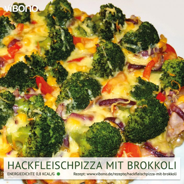 Hackfleischpizza mit Brokkoli