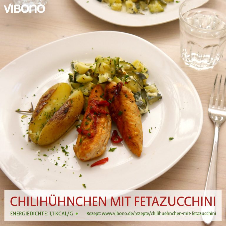 Chilihühnchen mit Fetazucchini