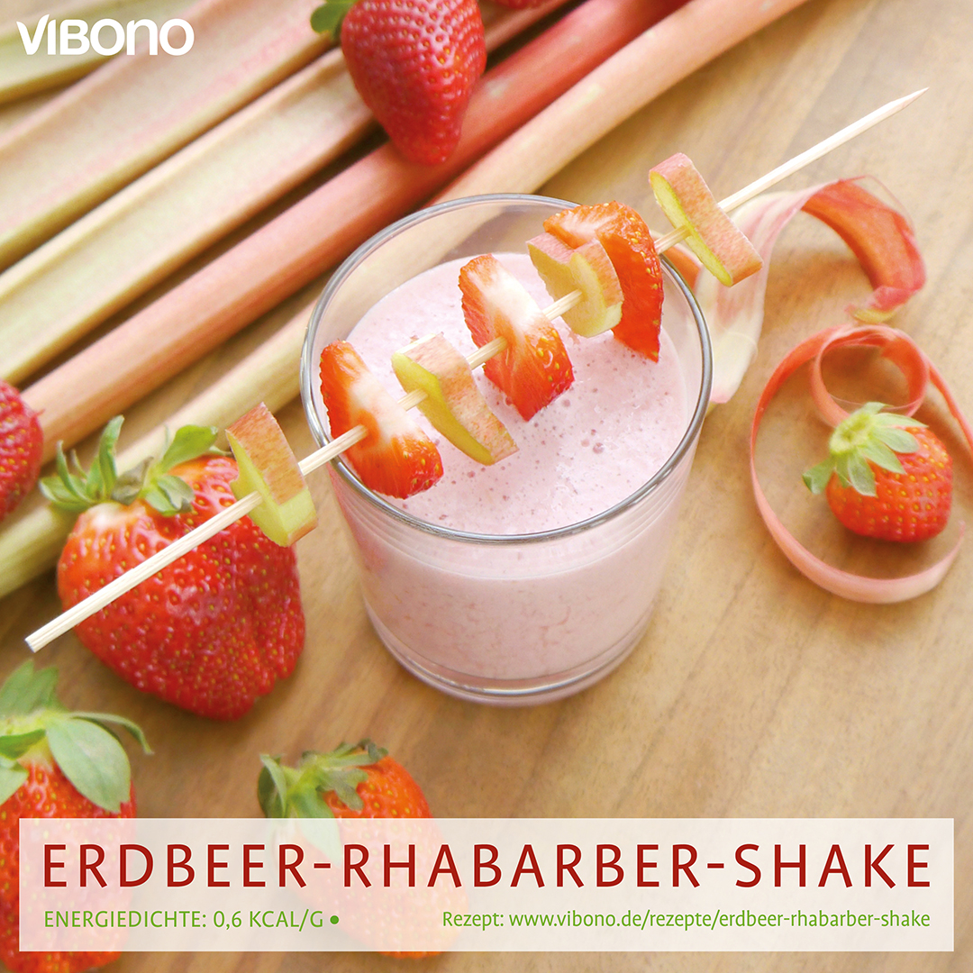 Erdbeer-Rhabarber-Shake | Vibono