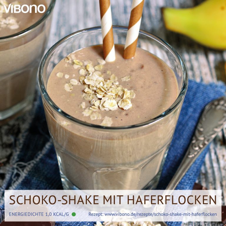 Schoko-Shake mit Haferflocken