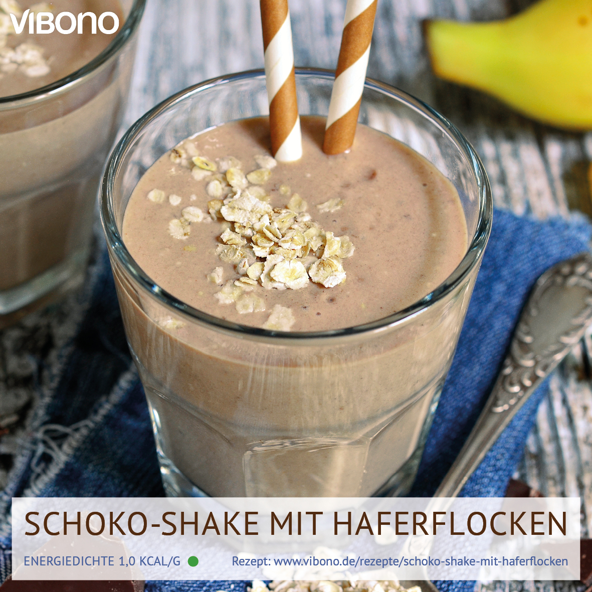 Schoko-Shake mit Haferflocken | Vibono