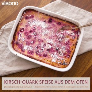 Kirsch-Quark-Speise aus dem Ofen