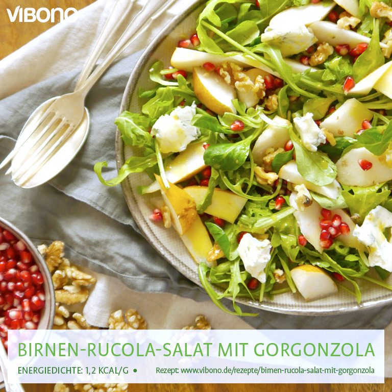 Birnen-Rucola-Salat mit Gorgonzola