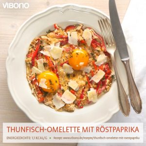Thunfisch-Omelette mit Röstpaprika