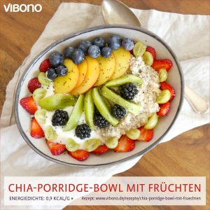 Chia-Porridge-Bowl mit Früchten