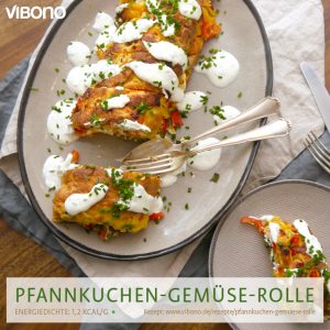 Pfannkuchen-Gemüse-Rolle