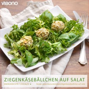 Ziegenkäsebällchen auf Salat