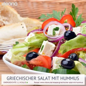 Griechischer Salat mit Hummus