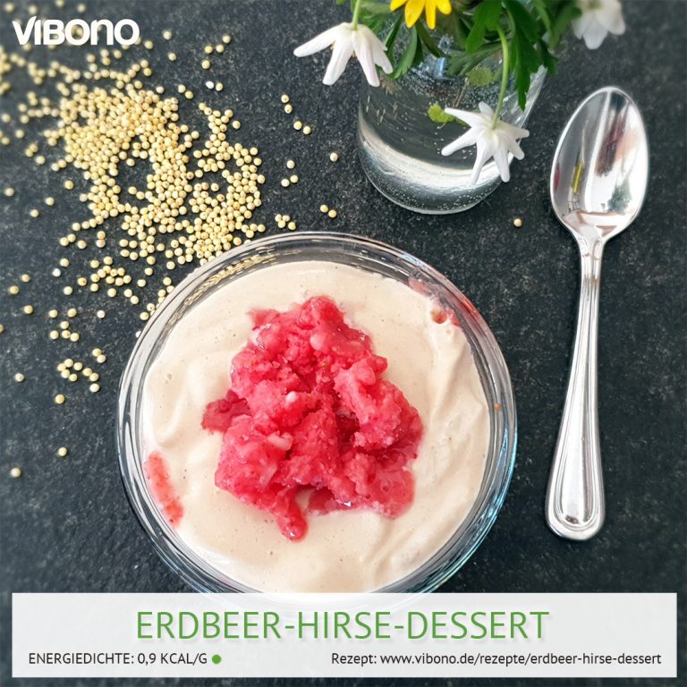 Erdbeer-Hirse-Dessert