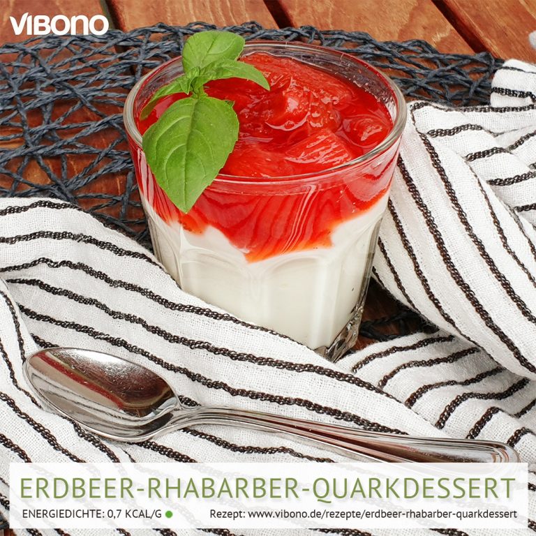 Erdbeer-Rhabarber-Quarkdessert