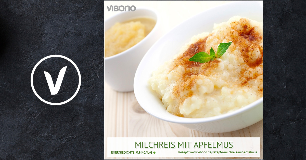 Milchreis mit Apfelmus | Vibono