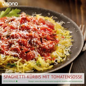 Spaghetti-Kürbis mit Tomatensoße